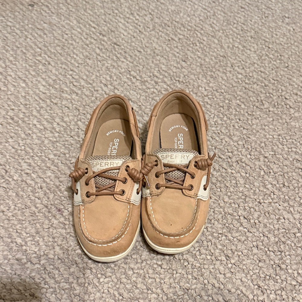 Sperry Kids Tan Leather Boat Sneakers